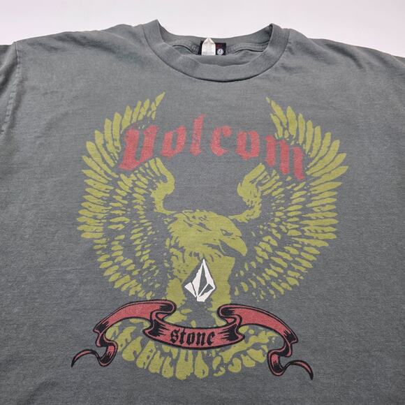 VTG Volcom Stone Double Sided Eagle Long Sleeve Shirt Men XL Y2K Skate Grunge - Picture 5 of 9